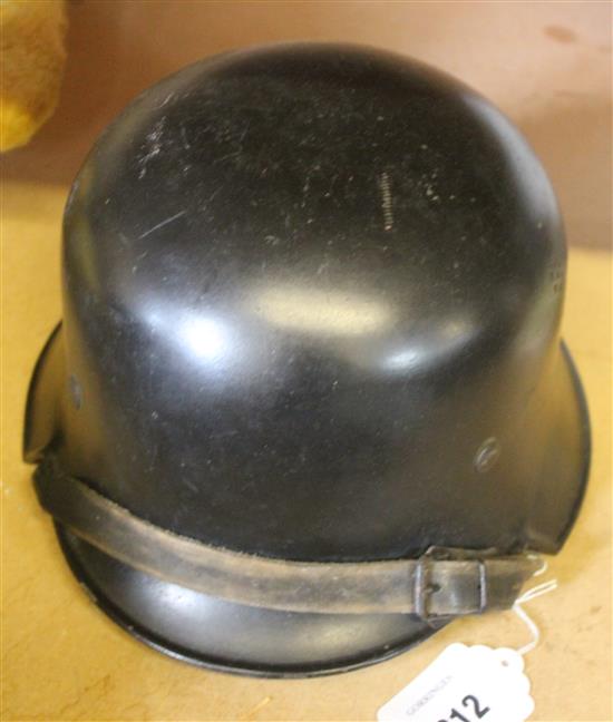 A German Third Reich M34 double decal police helmet,